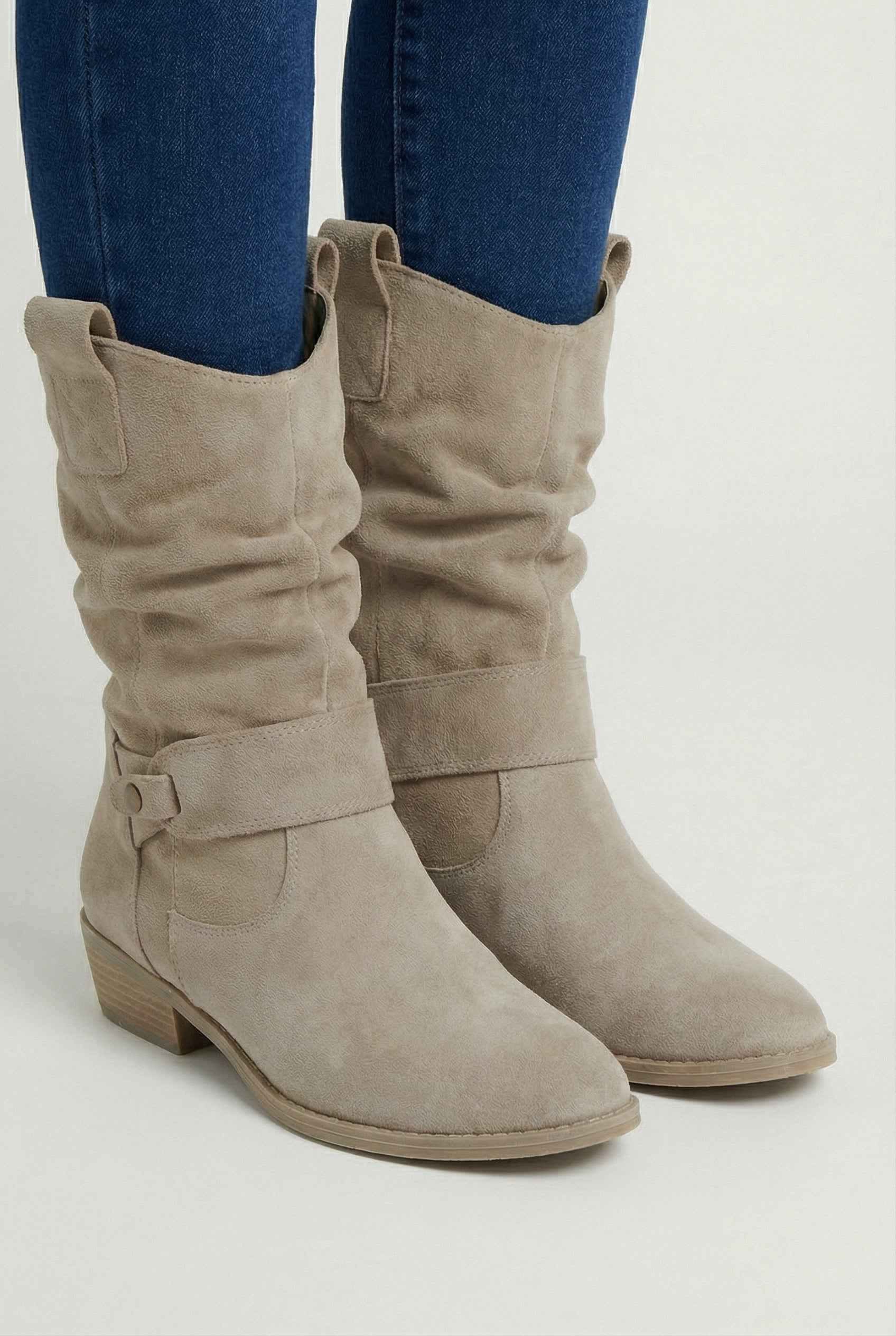 Lumina Wear Victoria women's ankle boots in chic apricot suede with warm lining, stylish and comfortable for fall and winter.