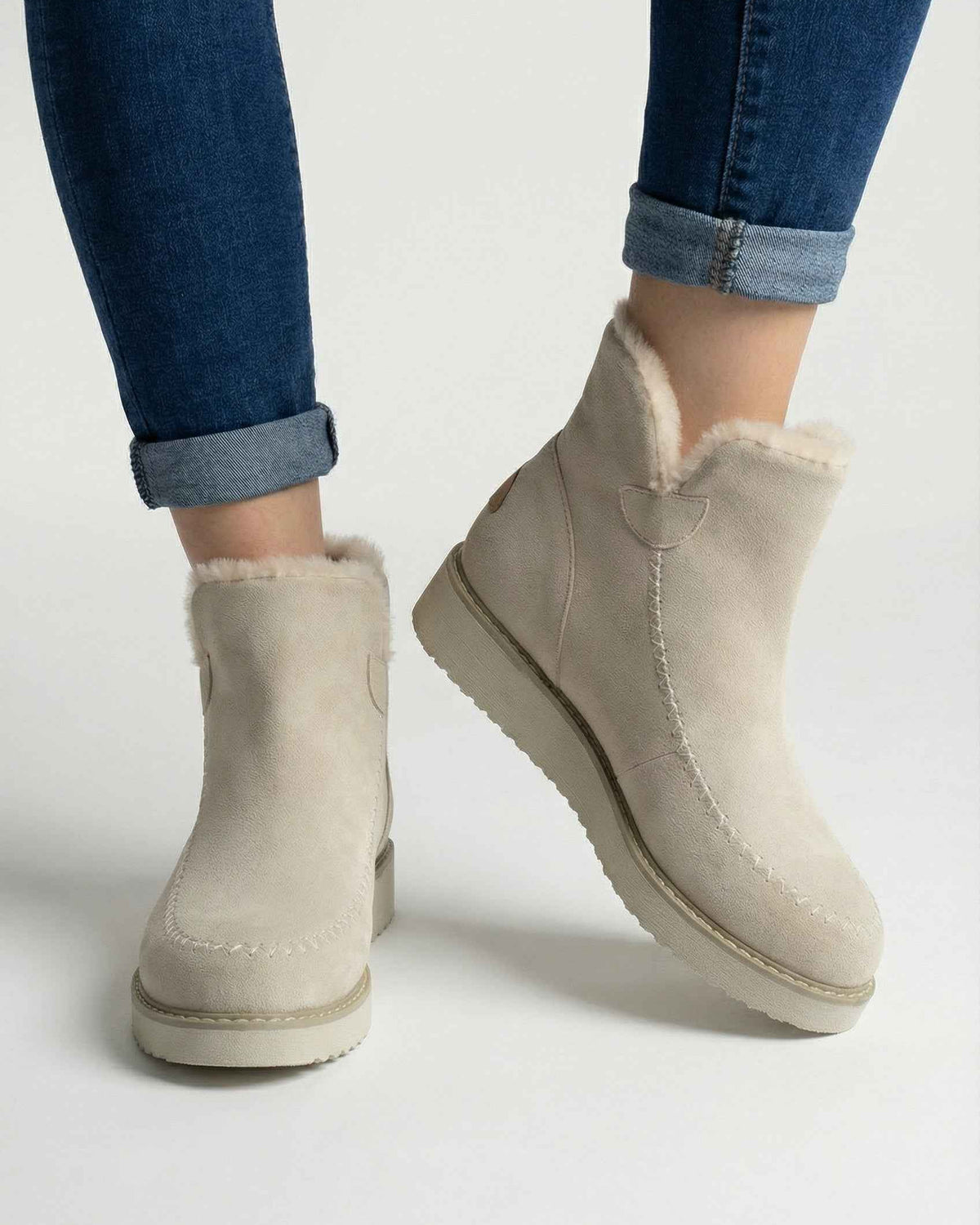 Victoria beige ankle boots by Lumina Wear featuring a chic design and durable sole, shown in size 36.