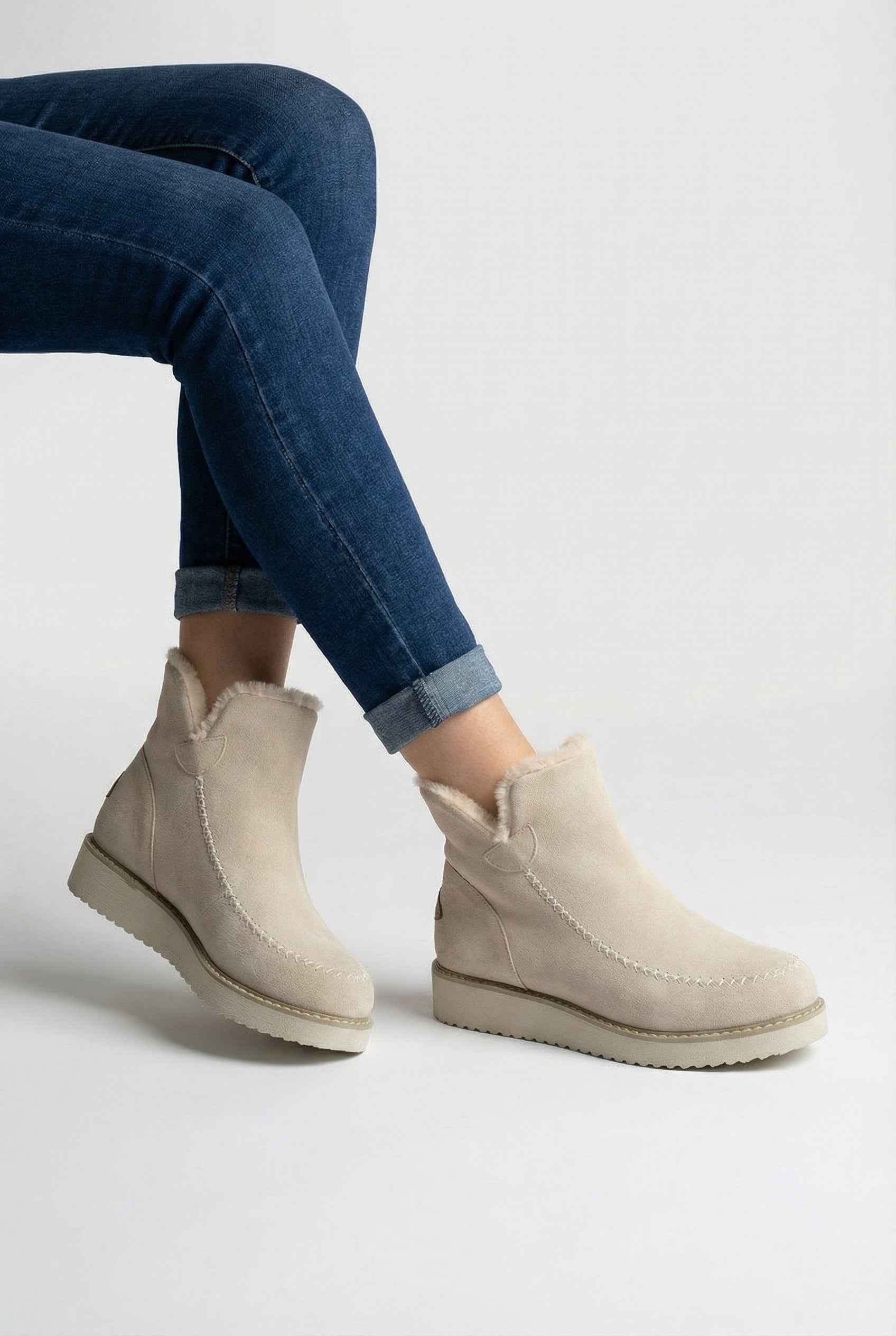 Victoria beige ankle boots by Lumina Wear with durable soles, stylish design, and ankle-height fit in natural beige leather.