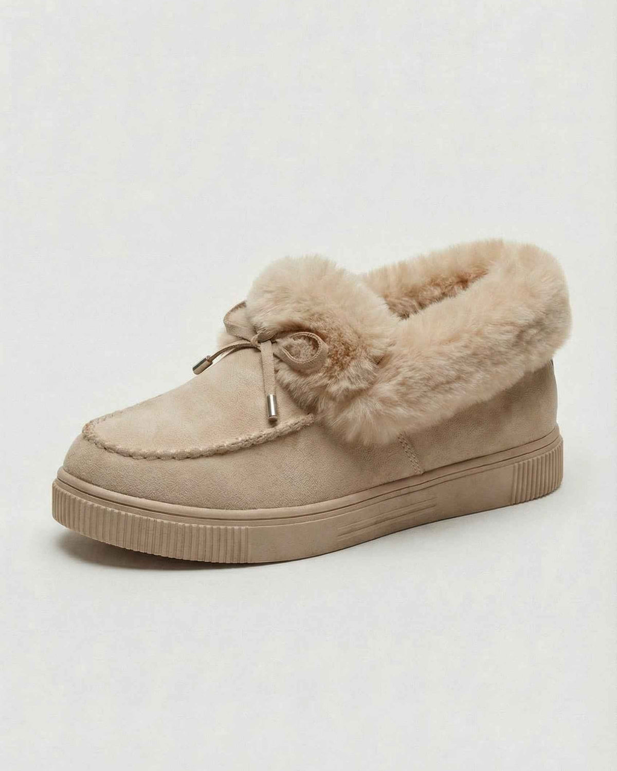Victoria beige winter boots by Lumina Wear with sturdy sole, warm lining, and stylish design for women.