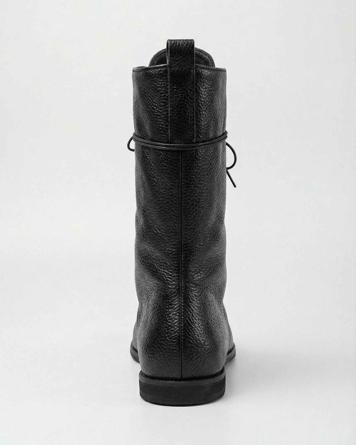 Victoria black lace-up ankle boots with cozy lining from Lumina Wear, stylish footwear for women featuring a sleek design.