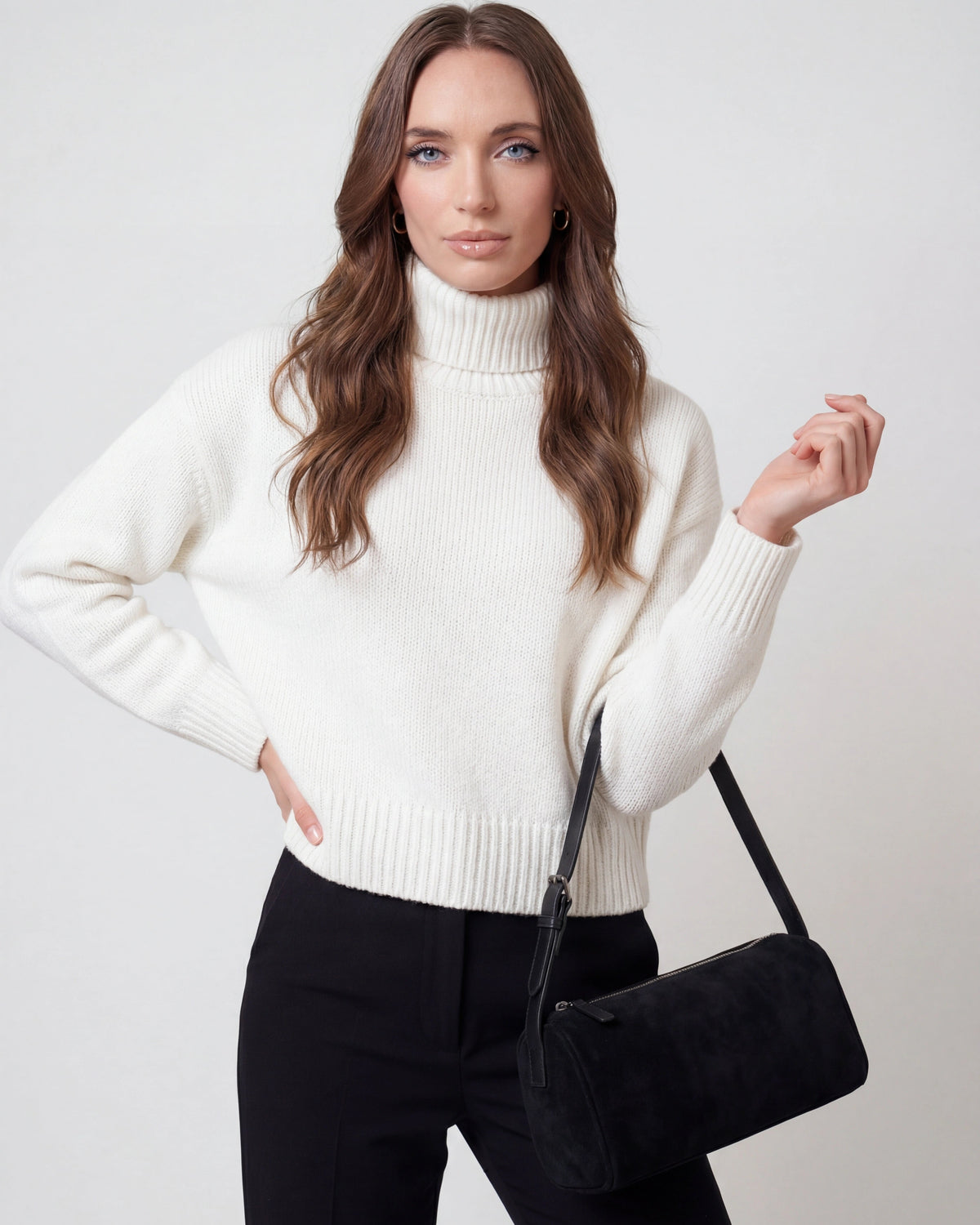 Victoria chic black mini shoulder bag by Lumina Wear with adjustable strap, stylish and compact handbag for daily use.