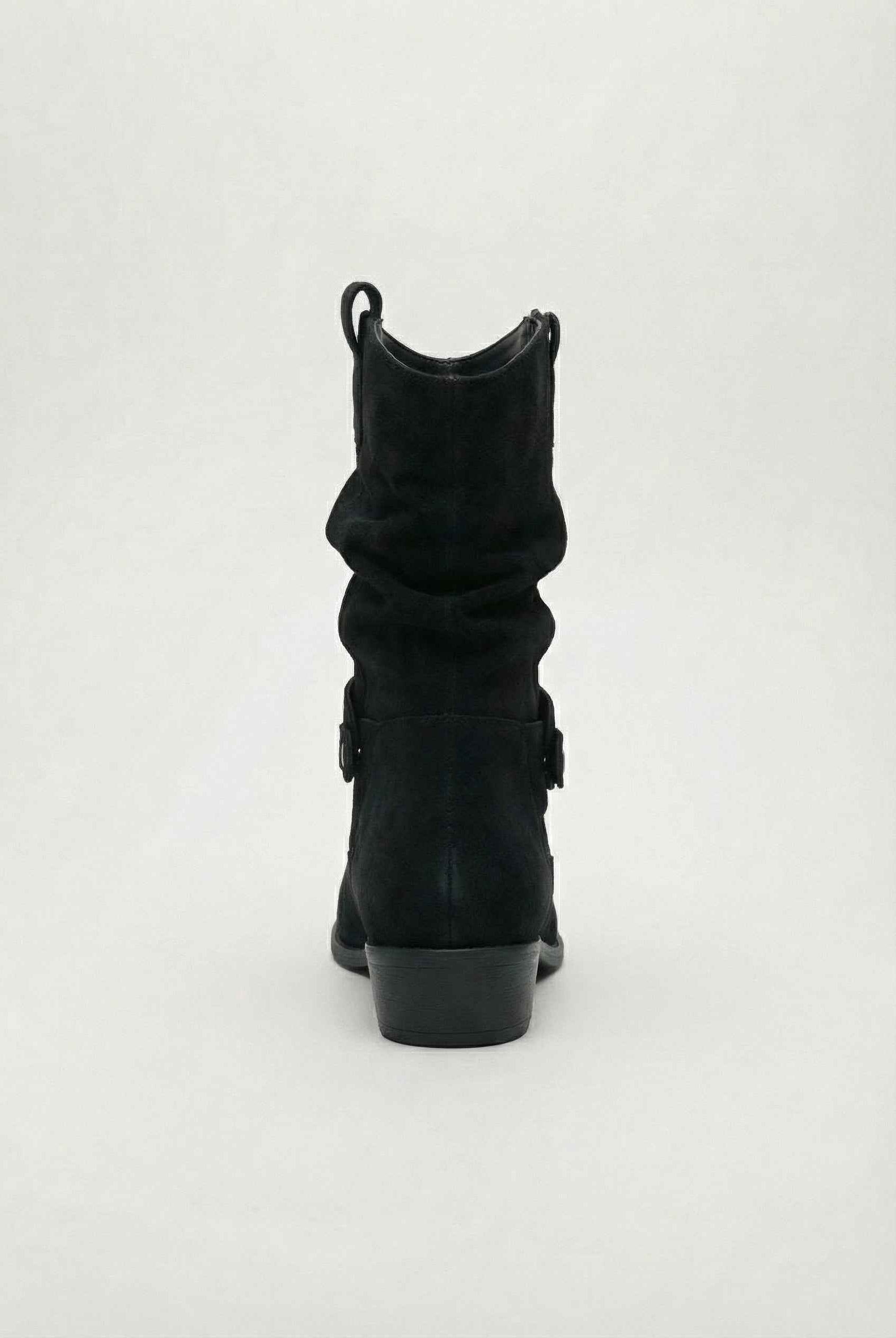Victoria black suede ankle boots for women with sturdy soles by Lumina Wear, stylish and comfortable footwear.