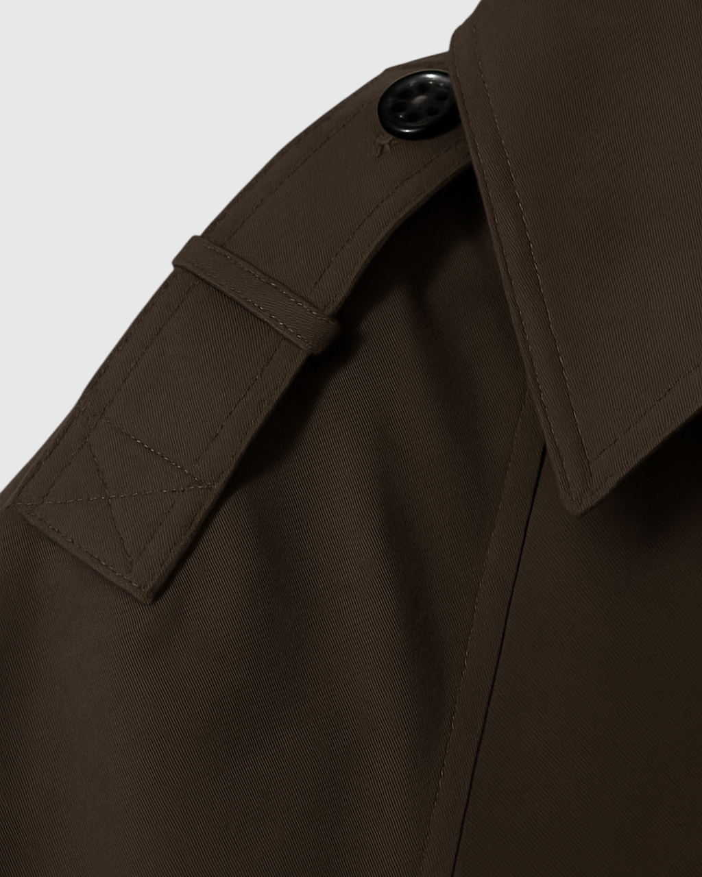 Victoria brown windbreaker jacket with double-breasted design from Lumina Wear, stylish outerwear for casual wear.