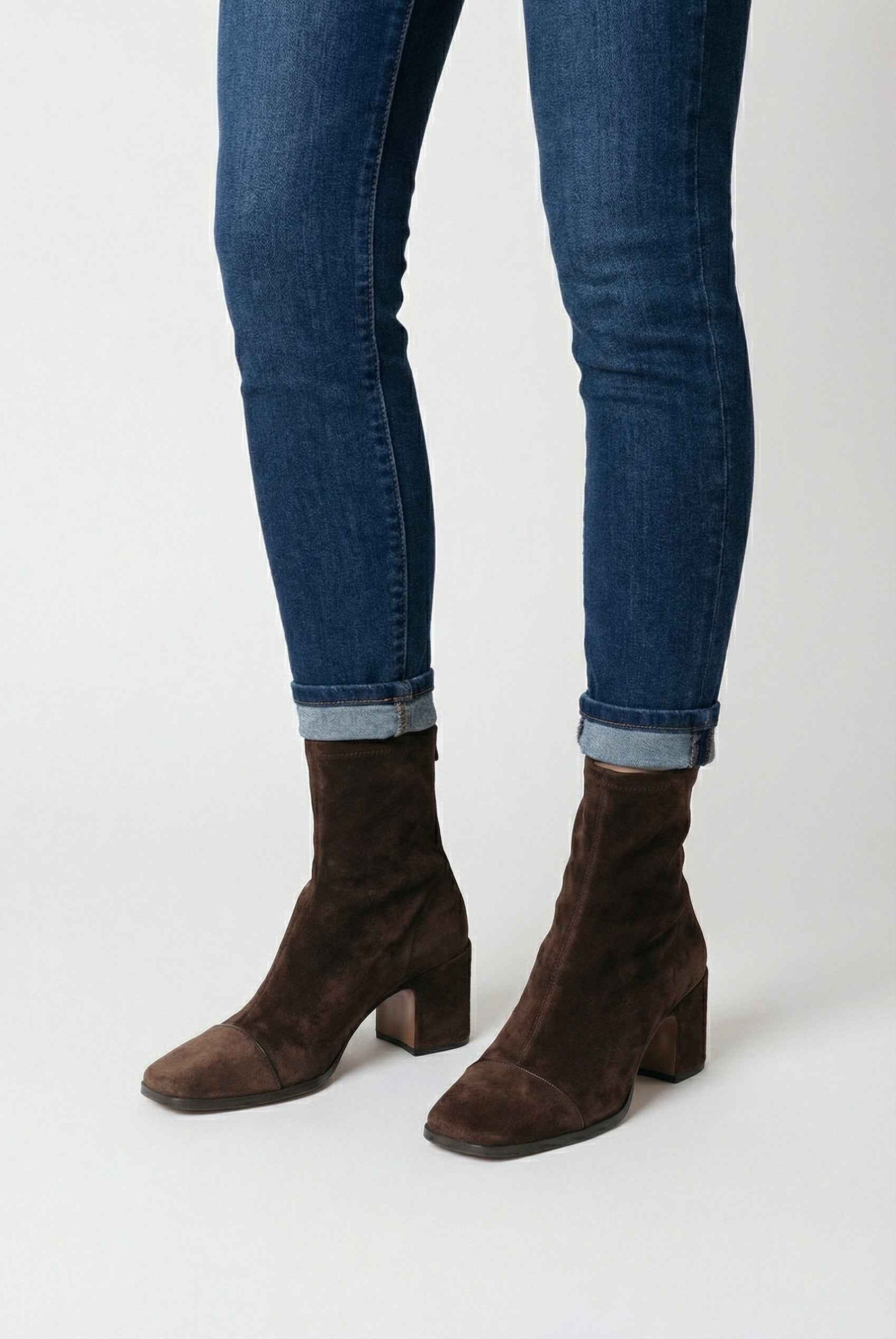 Victoria dark brown block heel ankle boots by Lumina Wear featuring a sleek design and stylish silhouette for women.