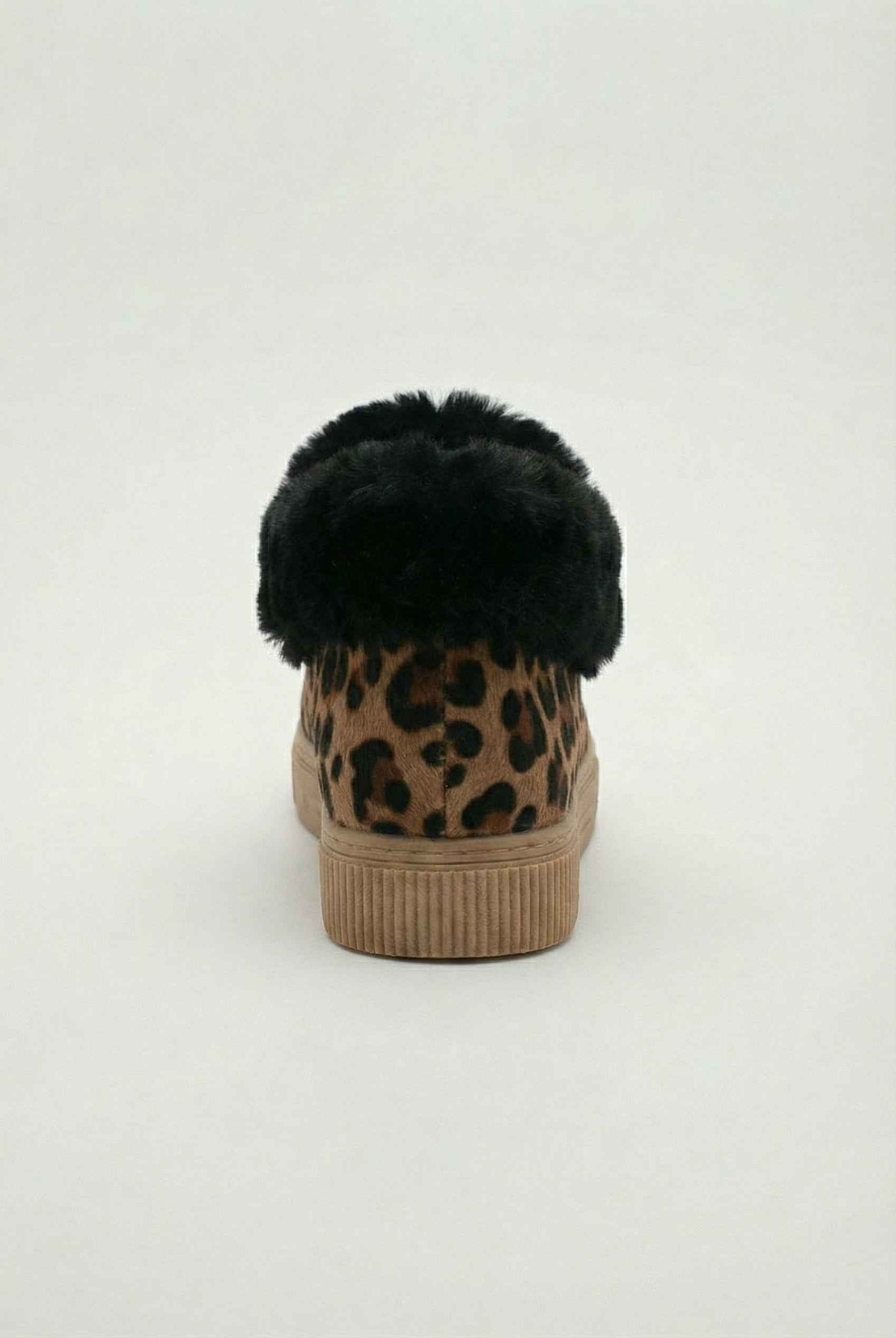 Lumina Wear Victoria leopard print ankle boots with cozy lining, stylish footwear featuring a chic leopard pattern and comfortable design.