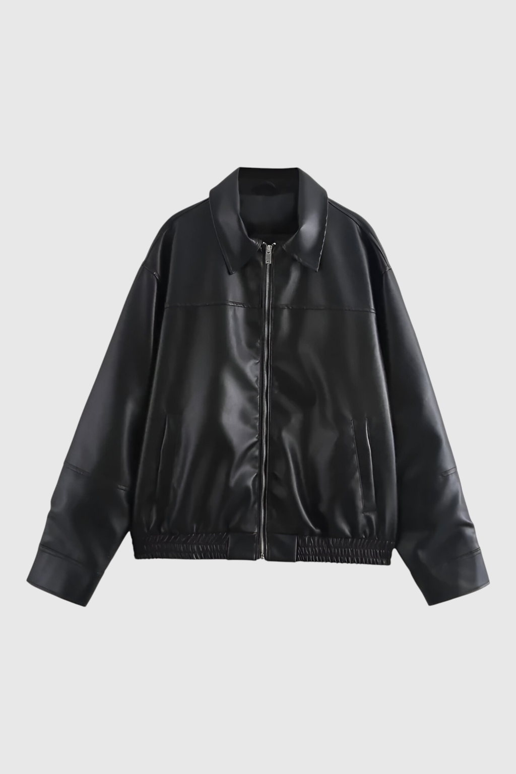 Brown loose-fit aviator jacket for women by Lumina Wear, featuring a stylish collar and relaxed fit, perfect for casual wear.