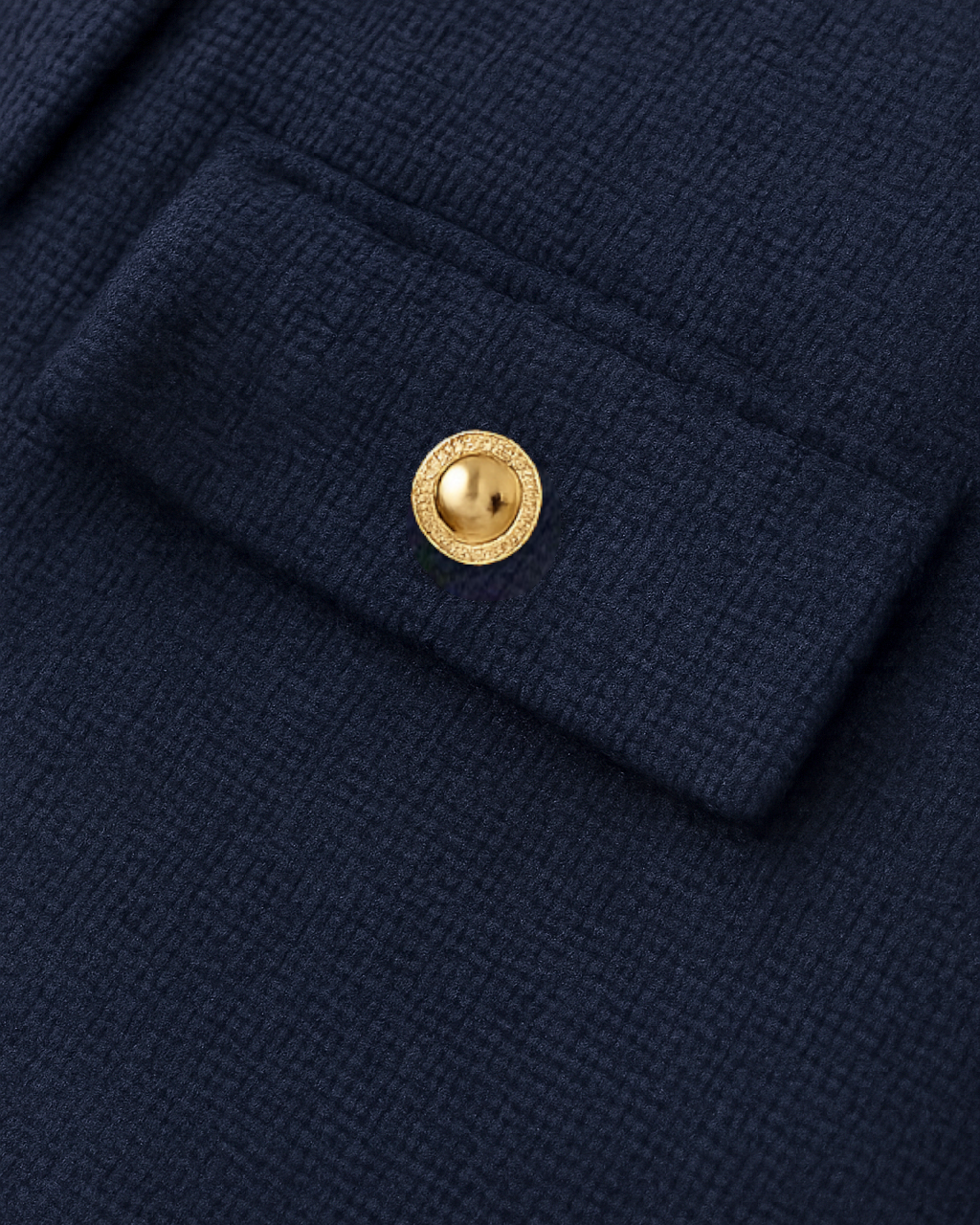 Navy blue Victoria short jacket by Lumina Wear featuring a chic modern silhouette for women.
