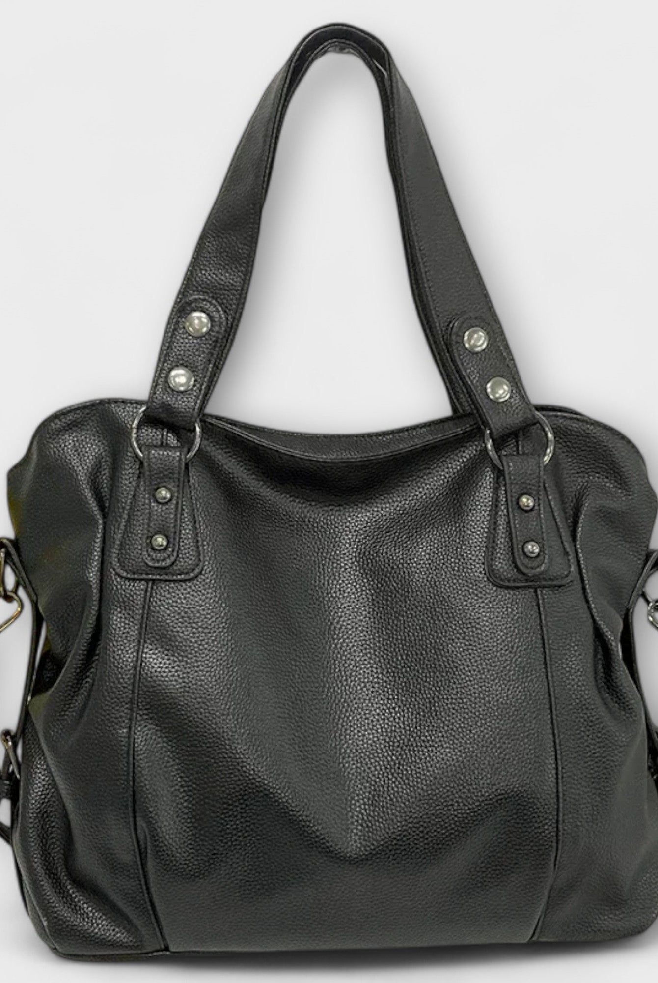 Beige Victoria structured hobo shoulder bag with dual straps by Lumina Wear, featuring a chic, stylish design and organized interior.