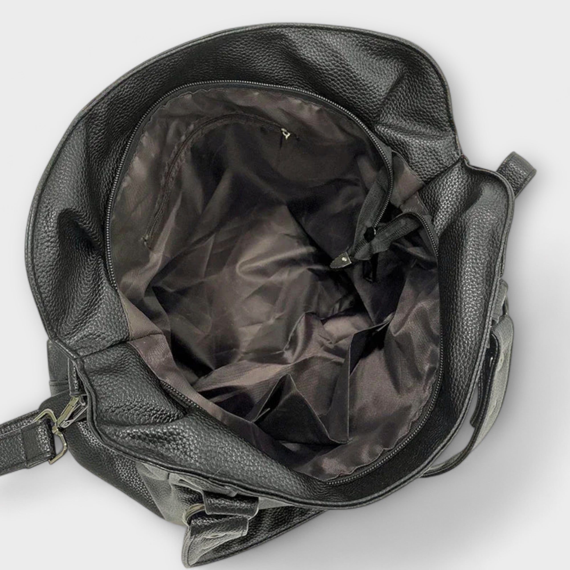 Beige Victoria structured hobo shoulder bag by Lumina Wear with dual straps and sleek design, perfect for everyday use.