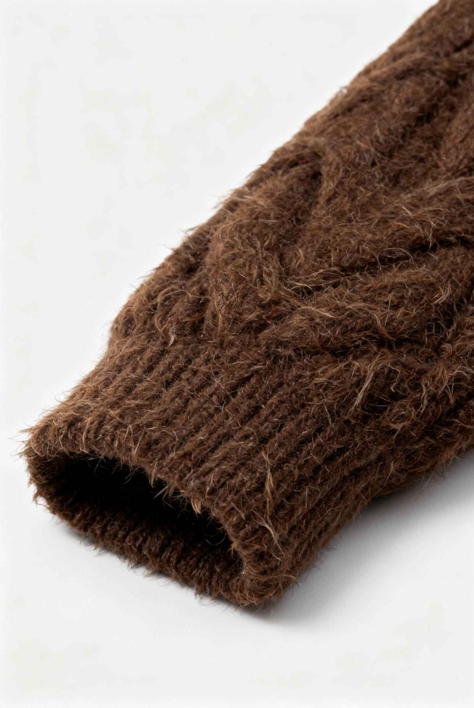 Victoria cozy long cardigan sweater with zipper closure by Lumina Wear, featuring soft knit fabric and a relaxed fit.