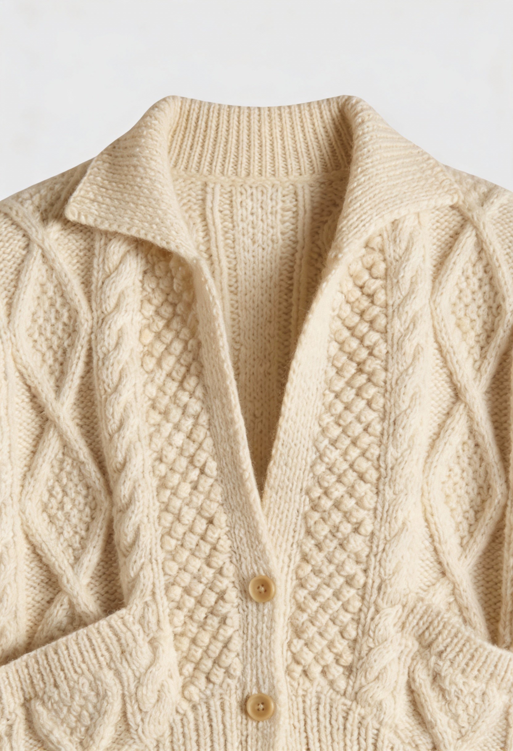 Victoria white knit cardigan sweater by Lumina Wear featuring a relaxed fit, cozy fabric, and casual style.