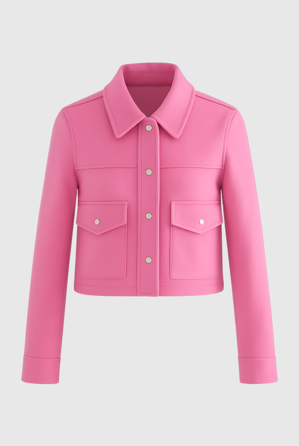 Lumina Wear Victoria women's apricot jacket with classic button closure, stylish and elegant coat for women.
