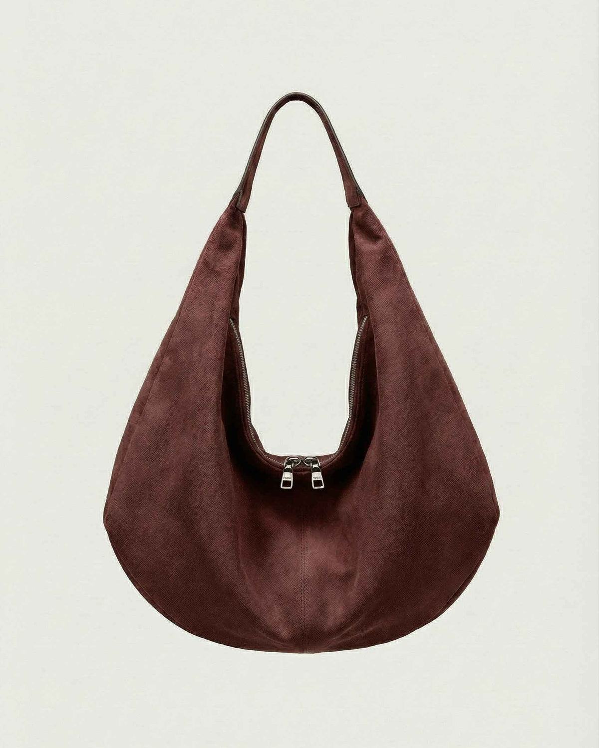 Lumina Wear Victoria black suede hobo handbag with multiple pockets, stylish and spacious for everyday use.