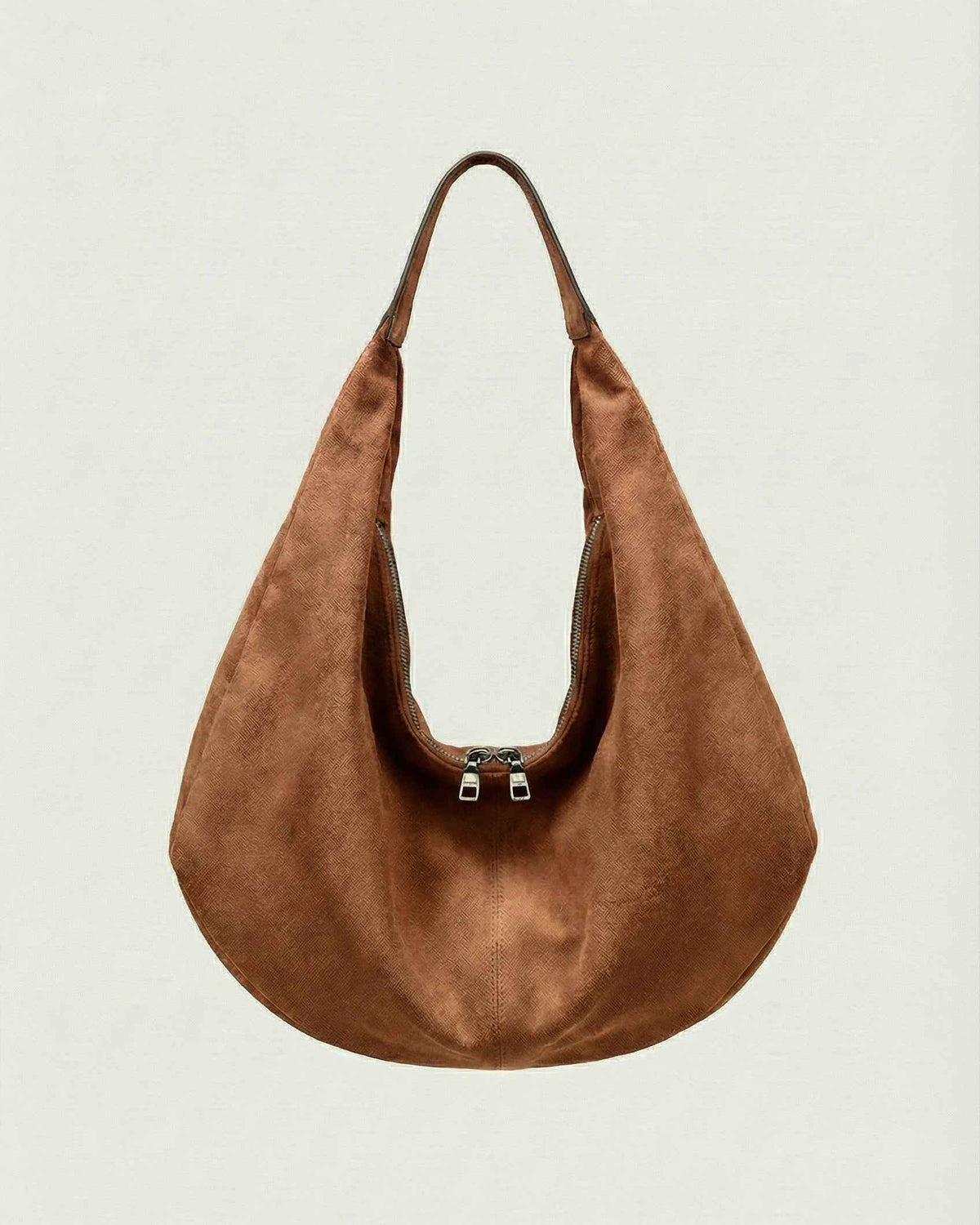 Lumina Wear Victoria black suede hobo handbag with multiple pockets, stylish and spacious for everyday use.
