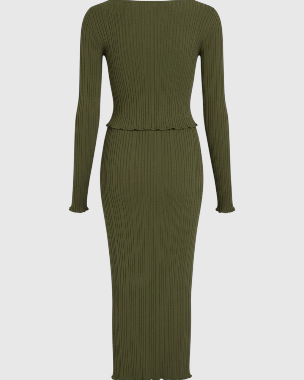Elegant knitted maxi skirt set by Lumina Wear featuring a flattering fit, perfect for stylish women’s fashion.