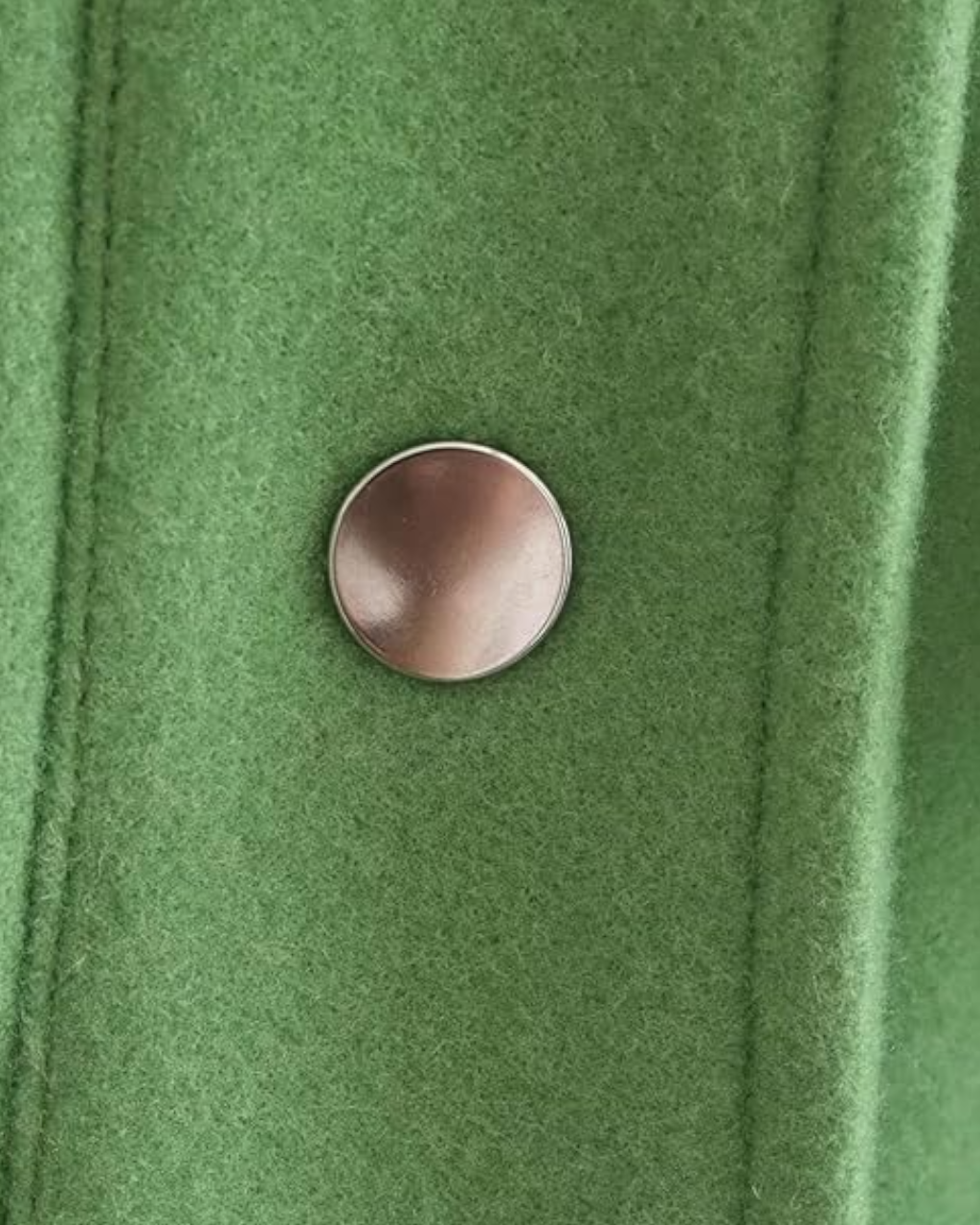 Lumina Wear Victoria green long sleeve jacket with button closure, elegant design, tailored fit, and stylish details.
