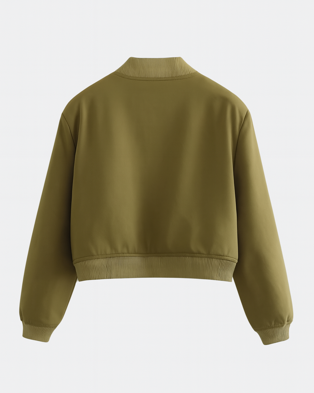 Victoria Lumina military green bomber jacket with a comfortable fit, stylish design, and lightweight fabric for casual wear.