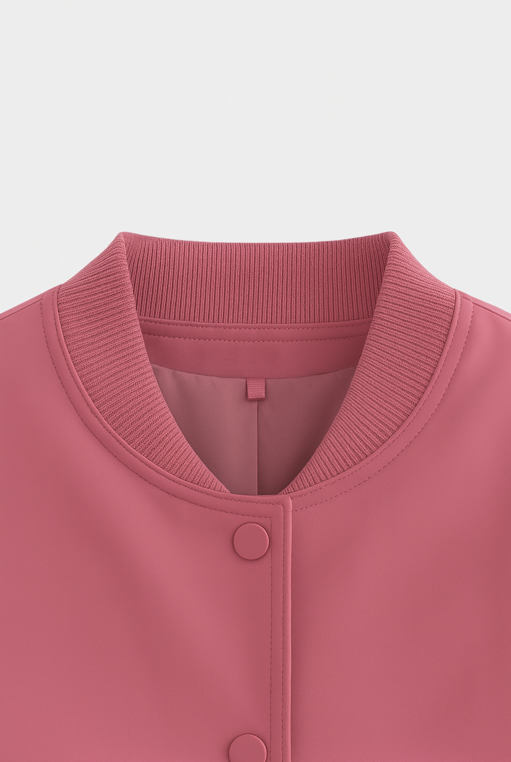 Lumina Wear Victoria pink bomber jacket with elegant, timeless design, featuring a stylish fit and classic bomber details.