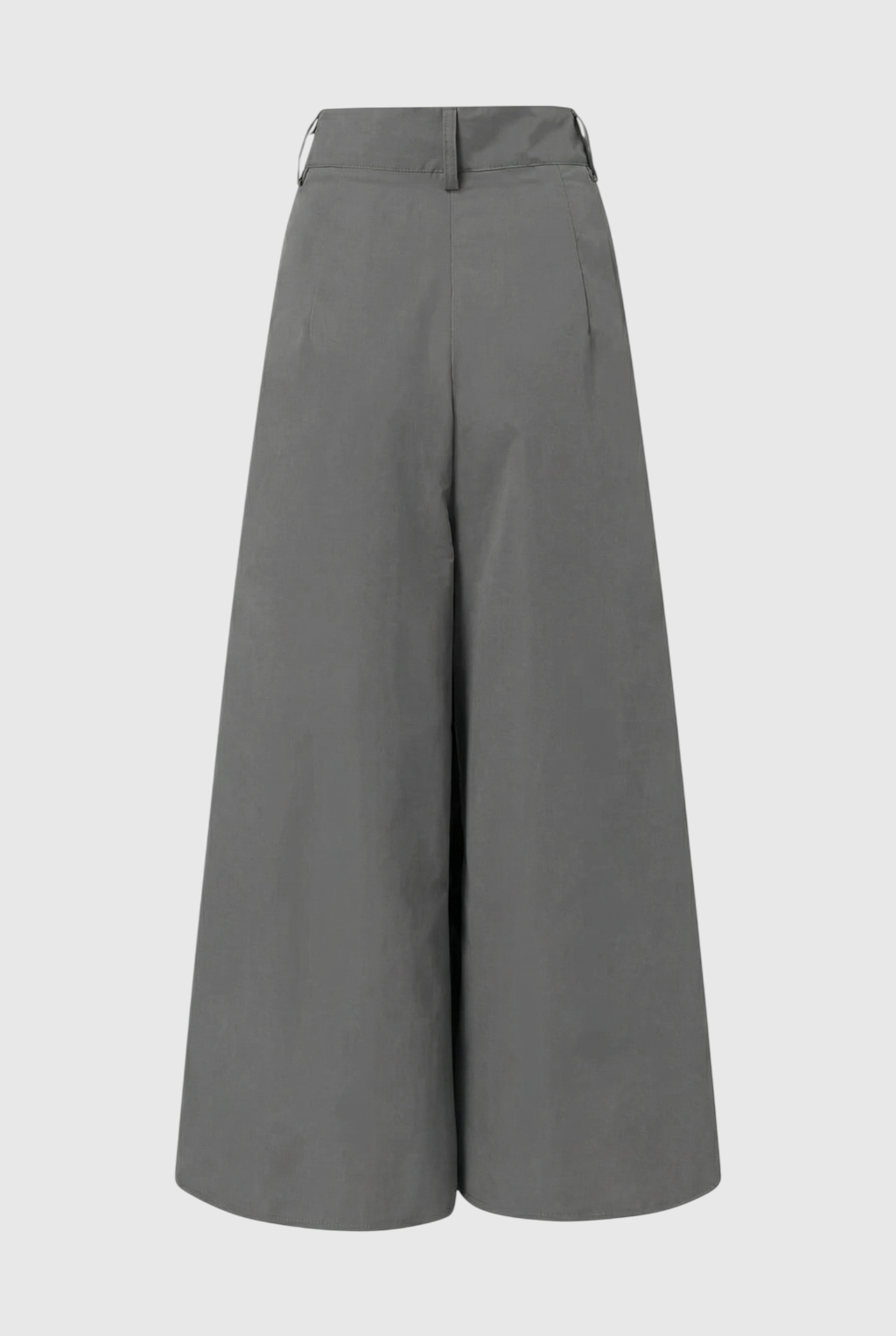 Gray Victoria Lumina Wear high-waist palazzo pants for women, flowy and comfortable, with wide-leg design and relaxed fit.
