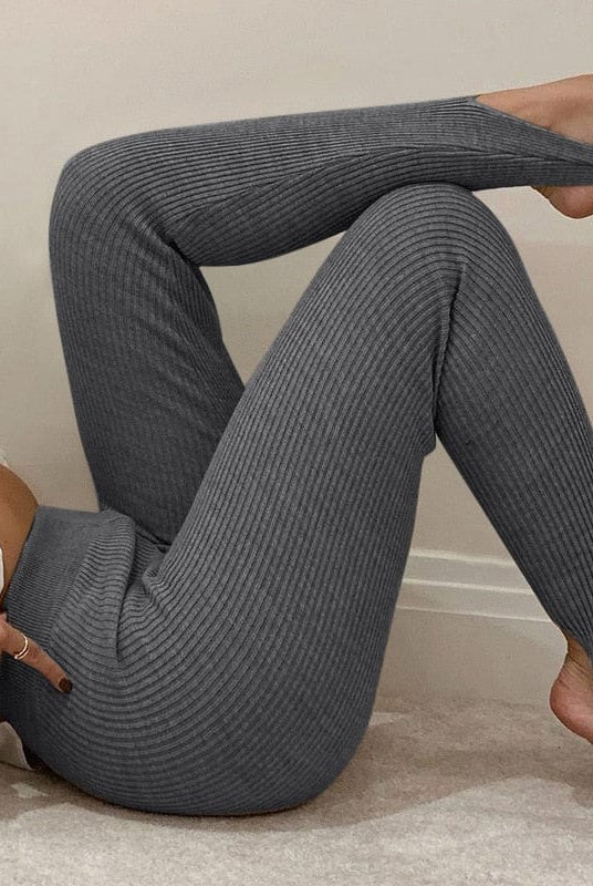 Victoria high-waisted black leggings by Lumina Wear featuring exceptional stretch, designed for women, shown on a model.