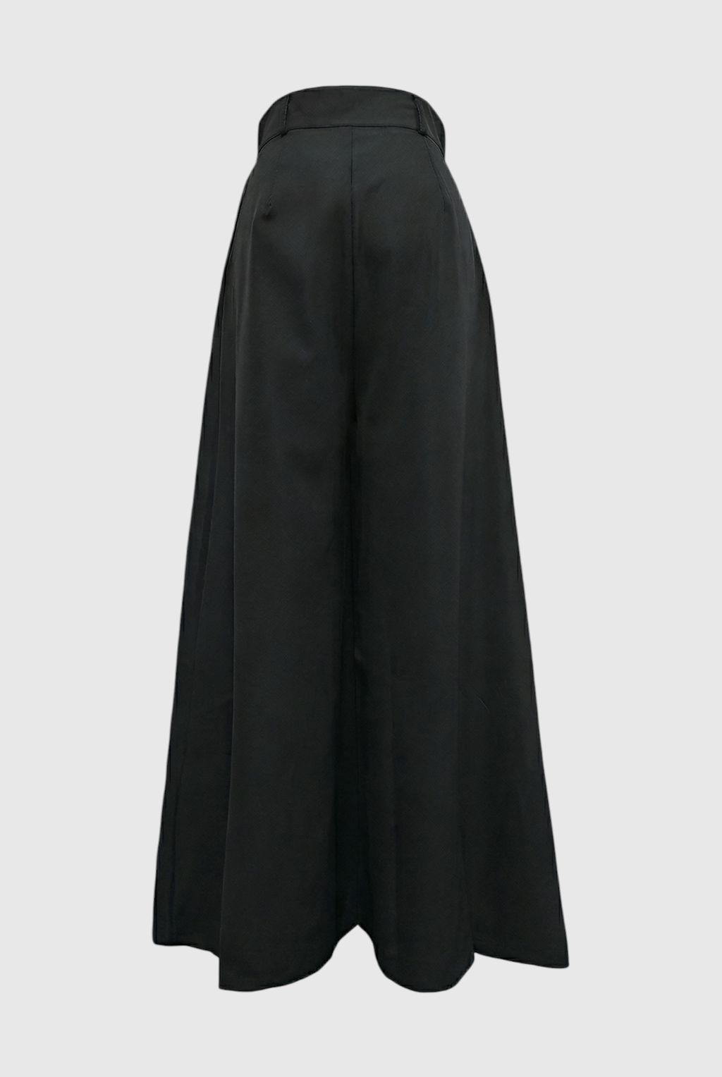 Black Victoria high-waisted wide-leg trousers by Lumina Wear featuring an elegant fit and tailored design.