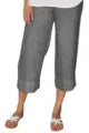 Relaxed beige linen trousers with drawcord from Lumina Wear, shown in blue XS size, featuring a comfortable fit and casual style.
