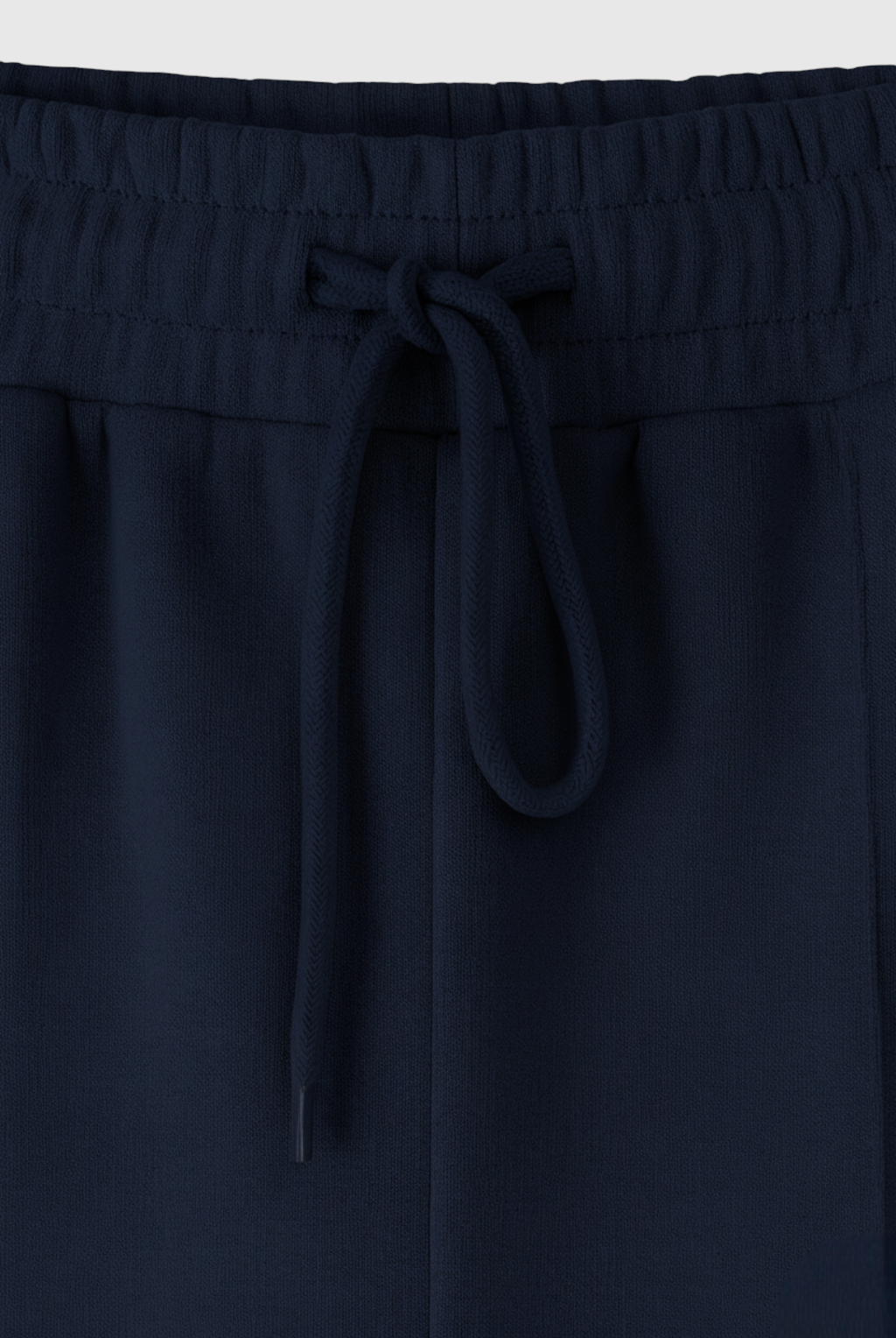 Victoria Lumina activewear set with relaxed fit dark blue sweatpants and sweatshirt featuring zipper accents, ideal for casual wear.
