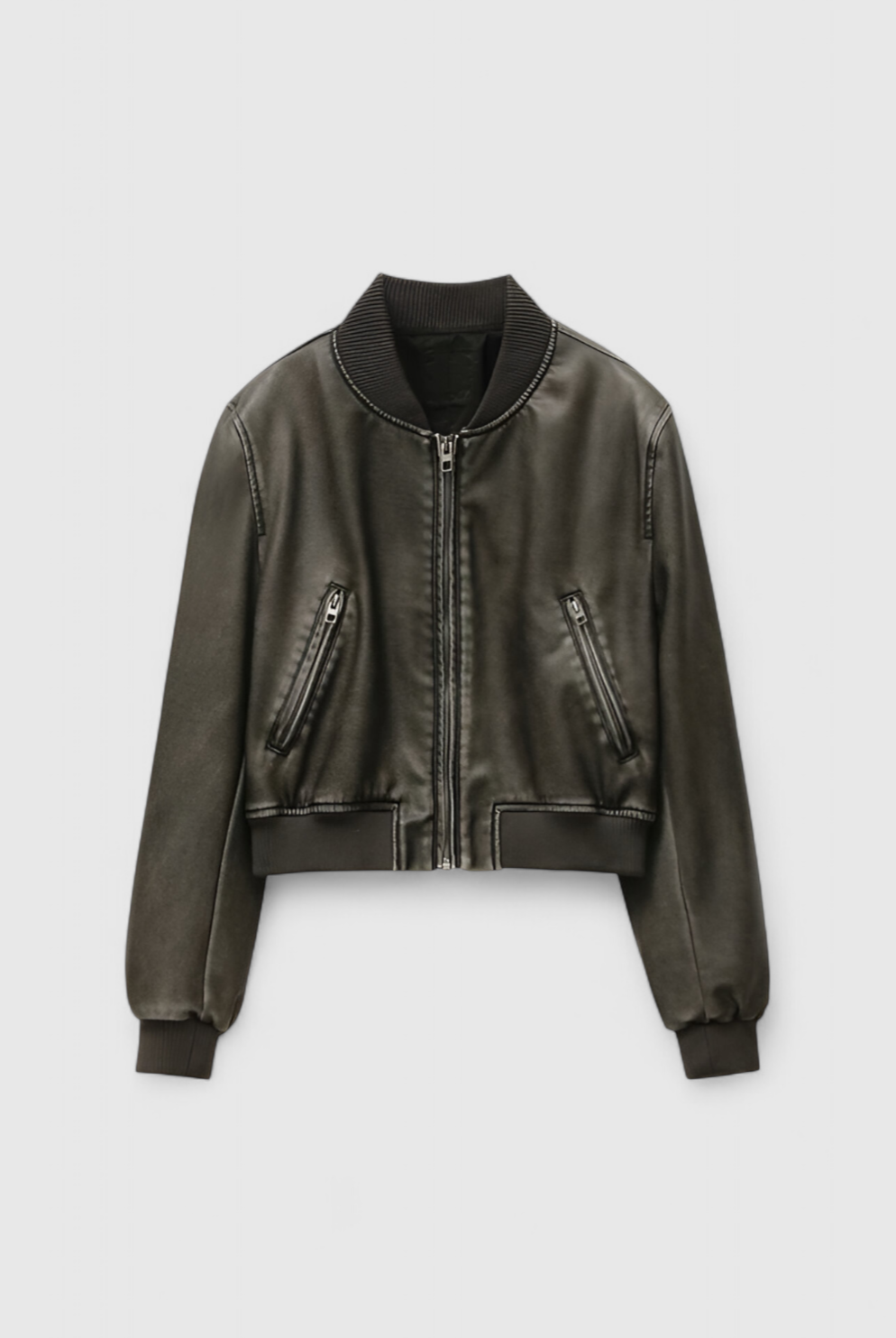 Black Victoria retro-inspired bomber jacket by Lumina Wear, featuring modern comfort and classic design details.