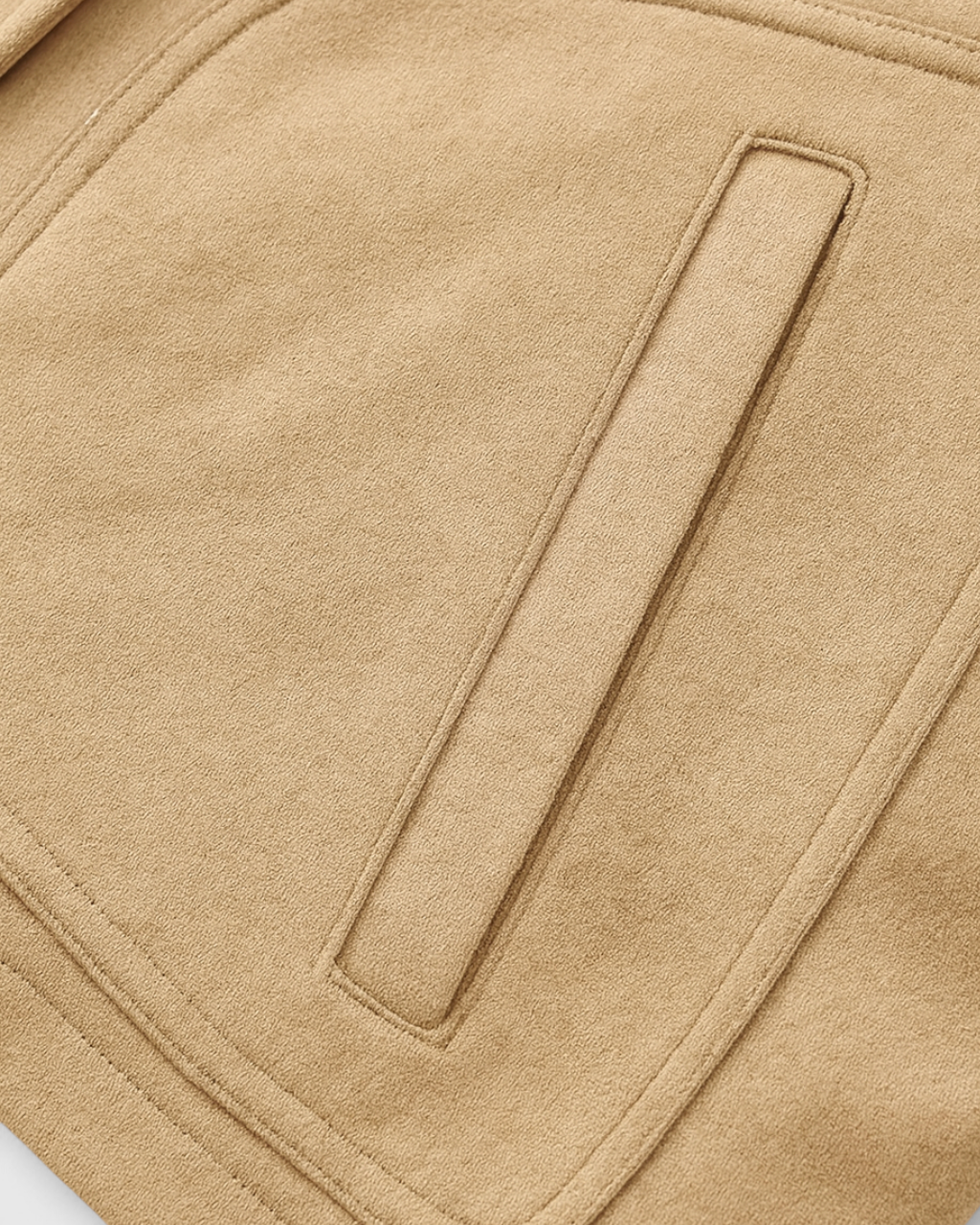 Khaki Victoria retro-inspired short jacket by Lumina Wear with button closure, stylish and lightweight for casual wear.