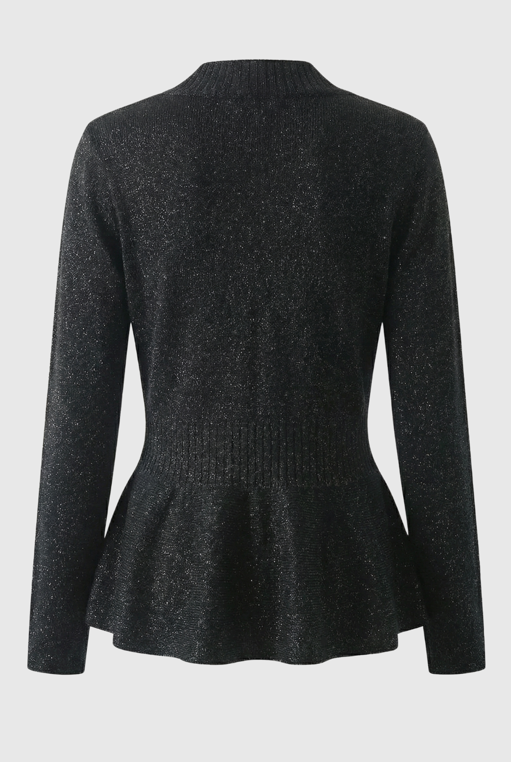 Victoria black cardigan sweater with open front design from Lumina Wear, featuring a soft, cozy fabric and relaxed fit.
