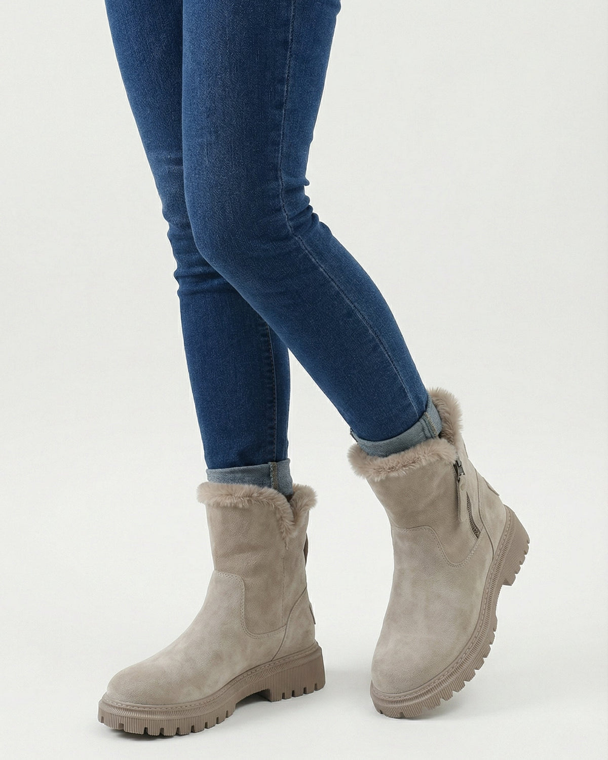 Victoria waterproof apricot boots by Lumina Wear, stylish and comfortable fit, slip-resistant rubber sole, ideal for wet weather.
