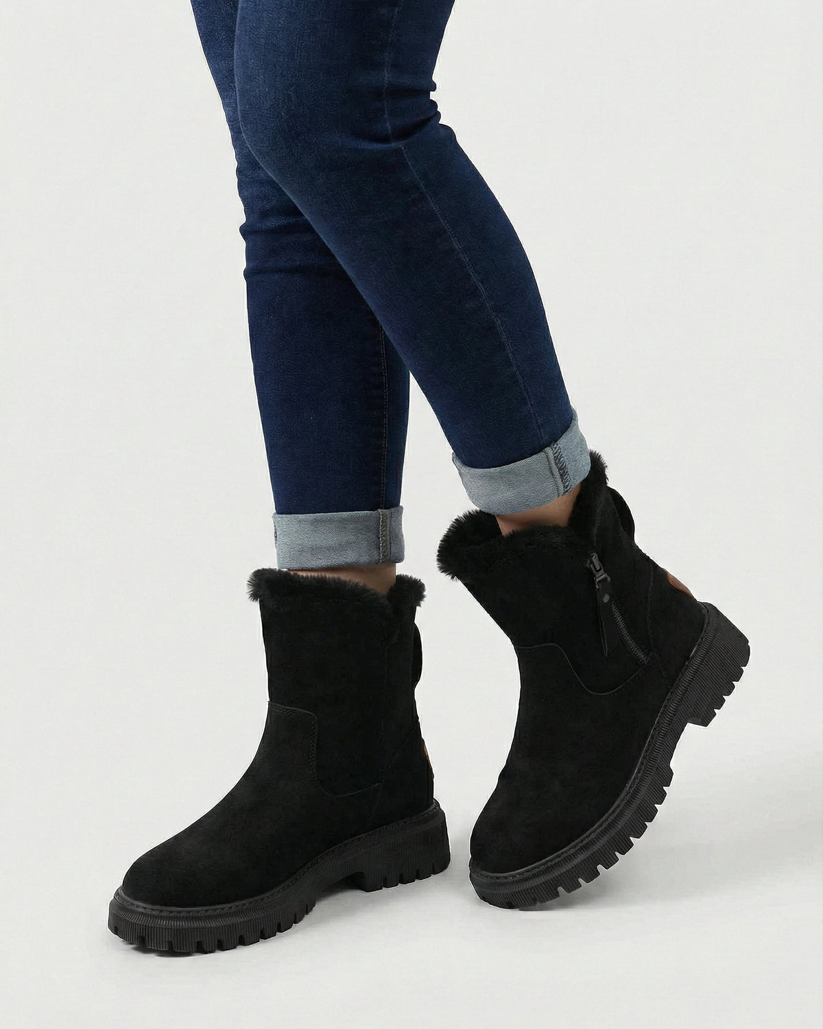 Victoria black waterproof winter boots for women by Lumina Wear, featuring a stylish design and winter-ready durability.
