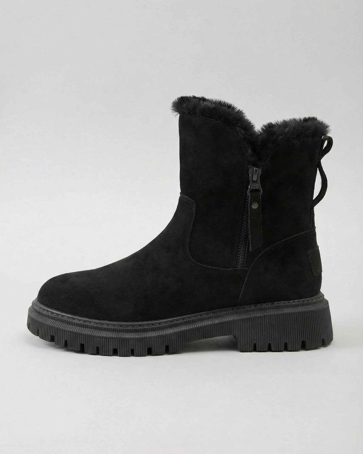 Victoria black waterproof winter boots for women by Lumina Wear, stylish with a sturdy sole and insulated design.