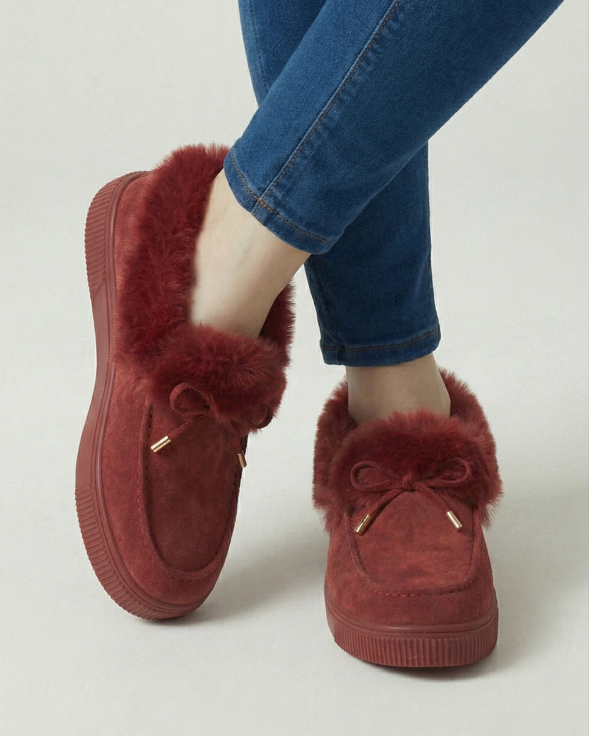 Victoria burgundy winter boots by Lumina Wear with warm lining, stylish design, and sturdy sole for cold weather.