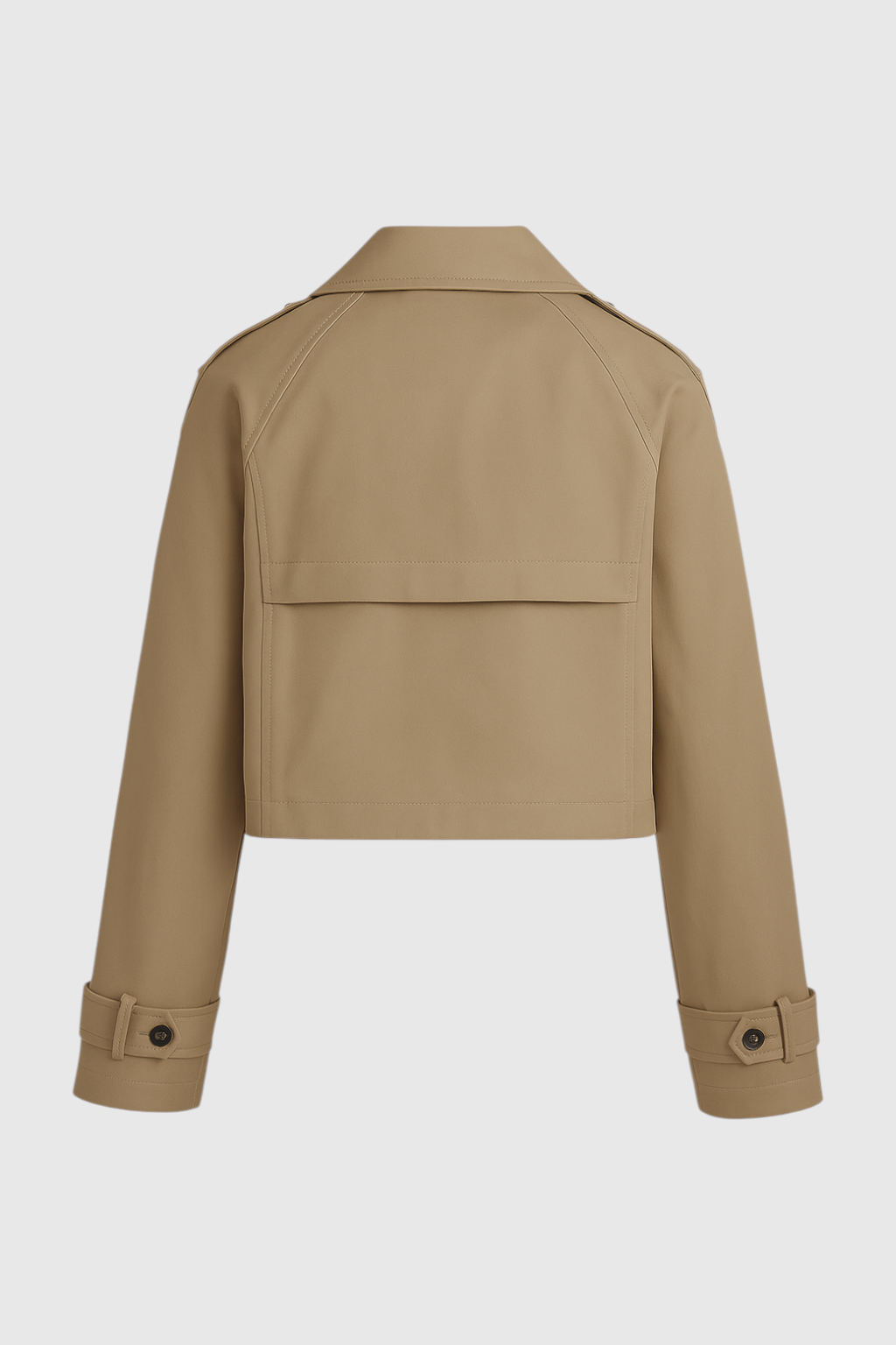 Victoria women's khaki windbreaker by Lumina Wear featuring double-breasted design and stylish fit, perfect for casual outdoor wear.