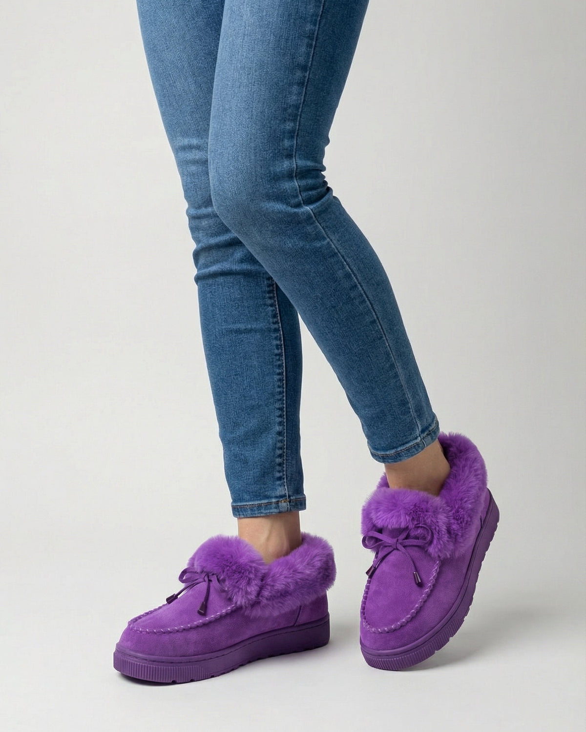 Lumina Wear Victoria purple winter boots, stylish and comfortable, with a cozy fit and durable sole for cold weather.