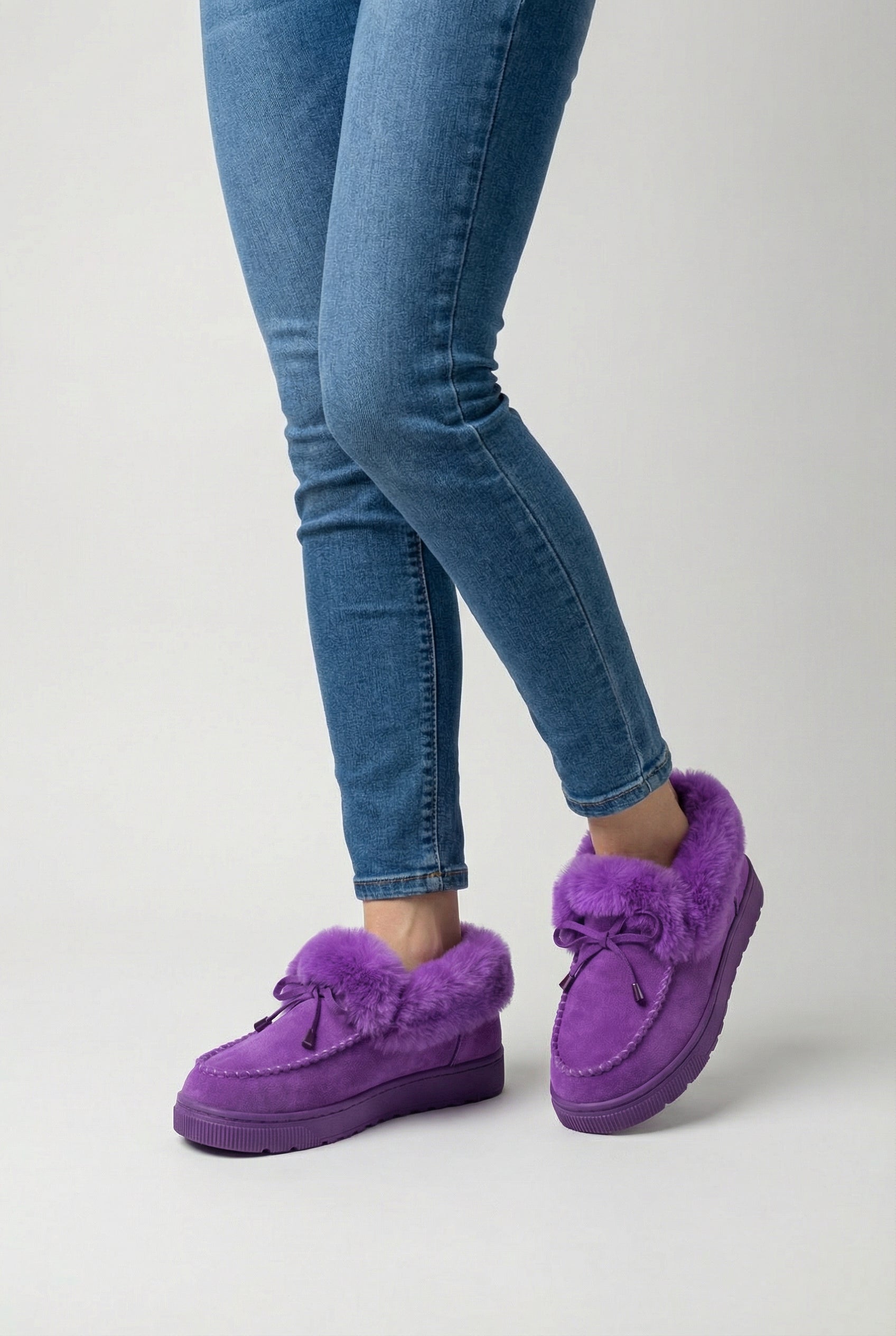 Lumina Wear Victoria purple winter boots, stylish and comfortable, with a cozy fit and durable sole for cold weather.