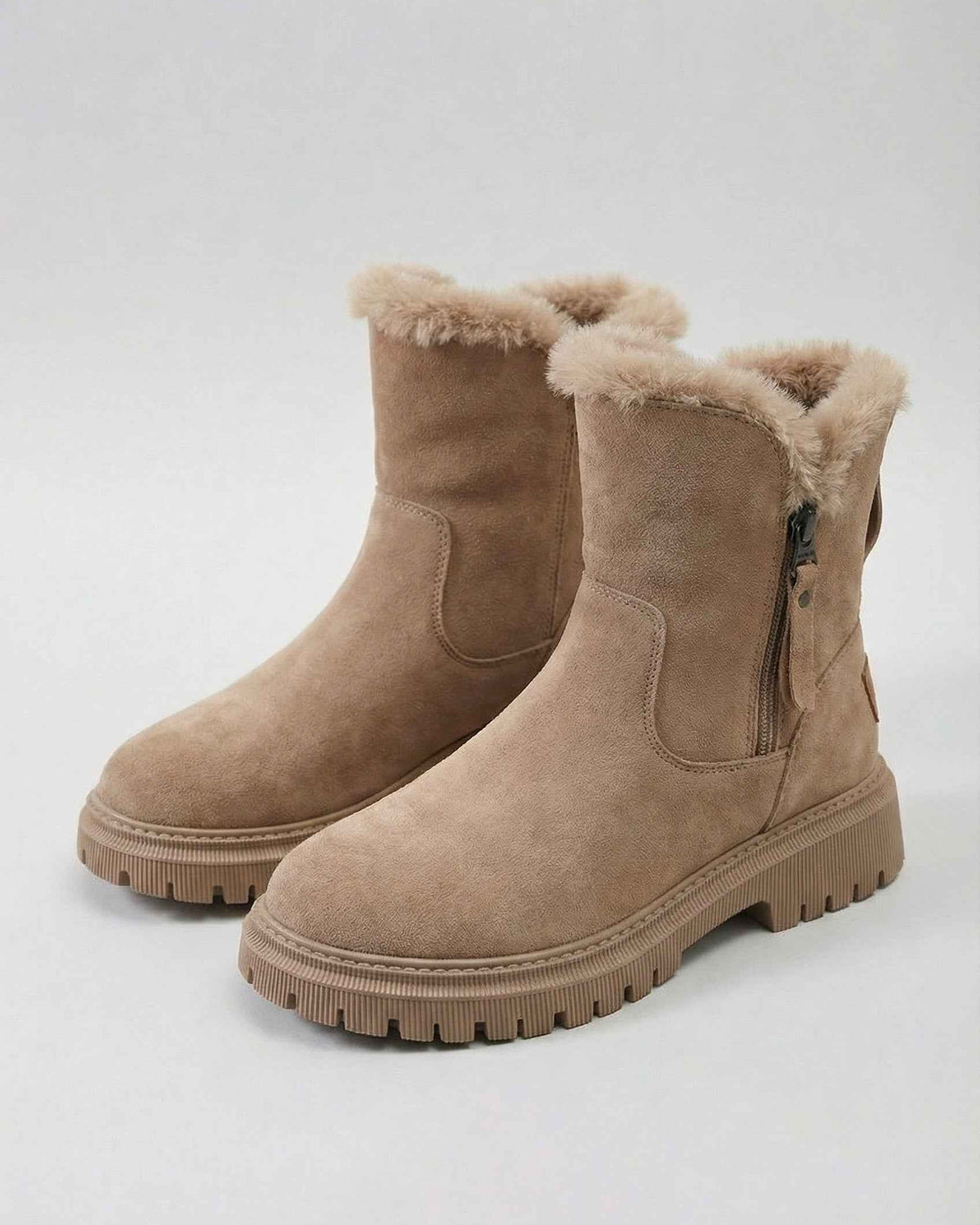 Victoria waterproof winter boots by Lumina Wear in brown, featuring a stylish design and comfortable fit for cold weather.