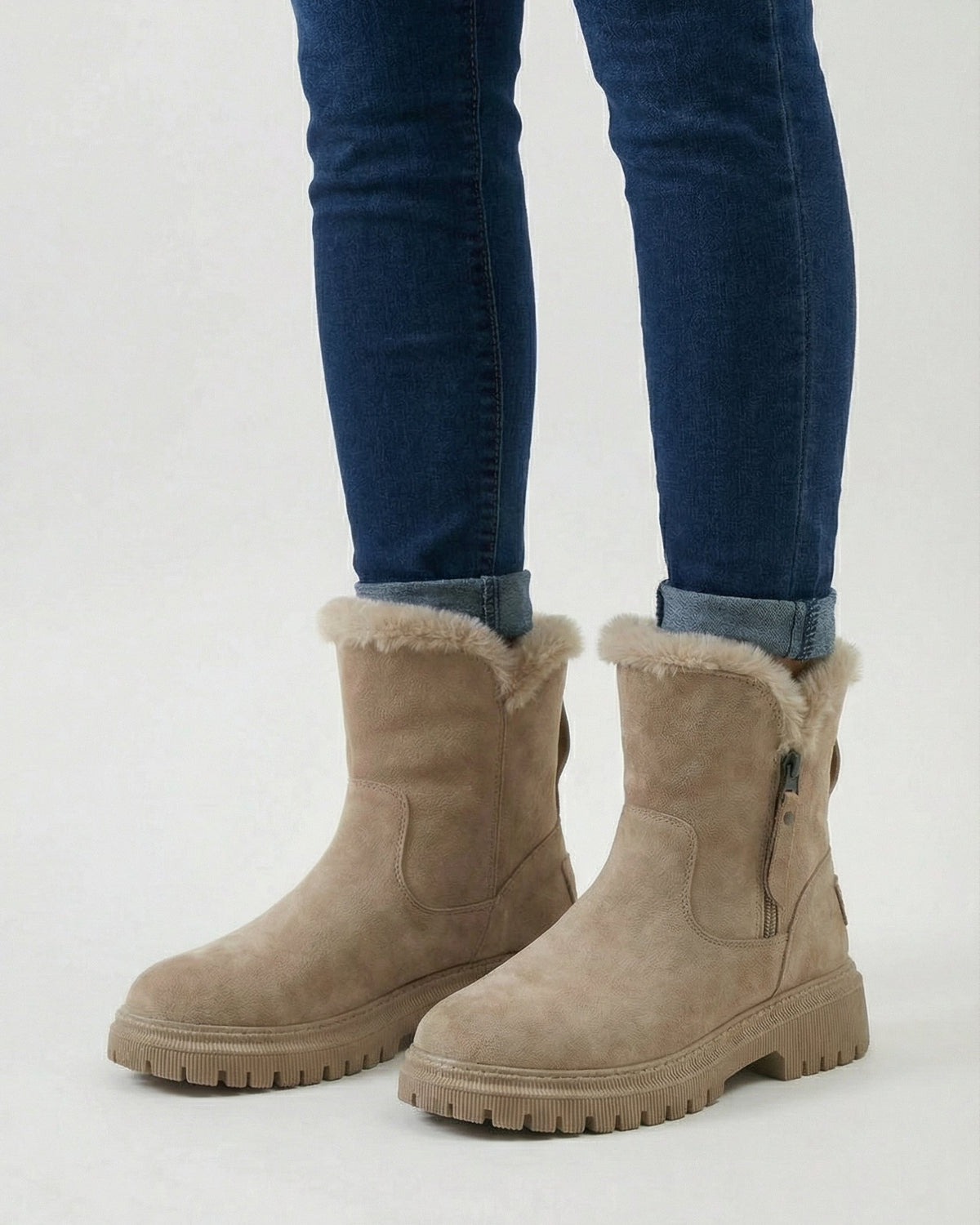 Brown Lumina Victoria waterproof winter boots with a comfortable fit, featuring stylish design and sturdy rubber soles.