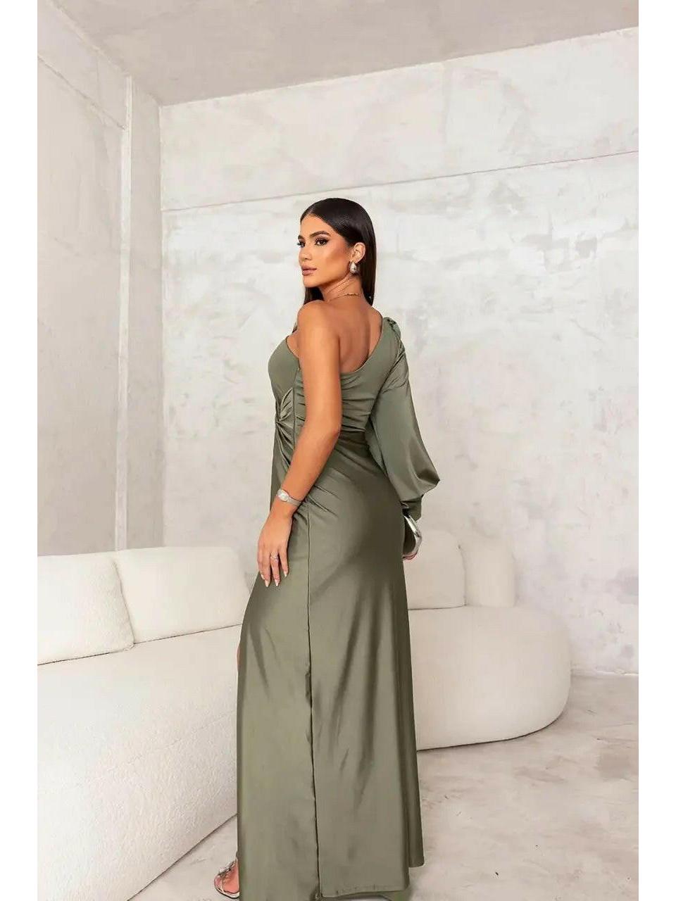 Violet Lumina Vancouver evening maxi dress in teal, featuring a flowing design and elegant style for formal occasions.