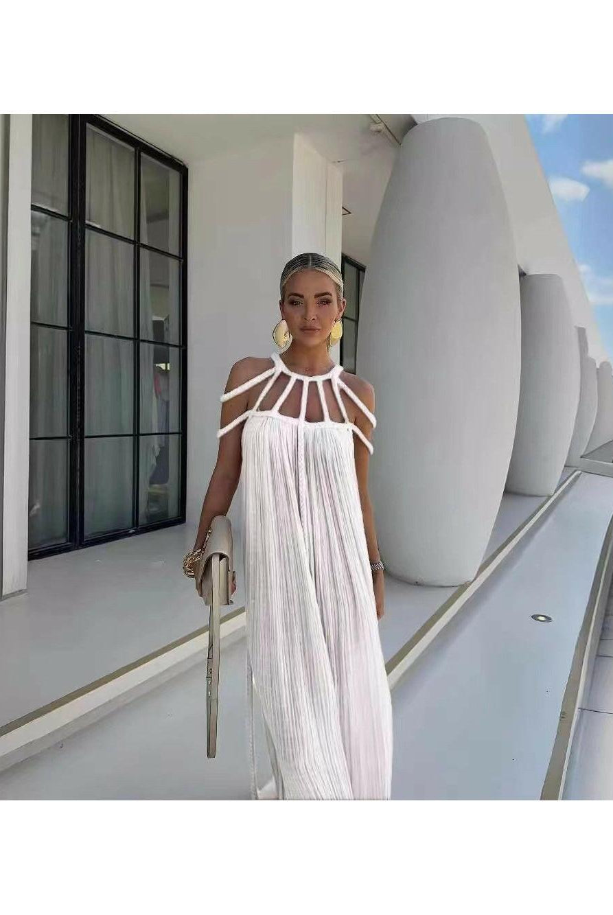 Lumina Wear Zeeva elegant beige dress, stylish one-size dress with a sophisticated fit, perfect for formal or casual occasions.