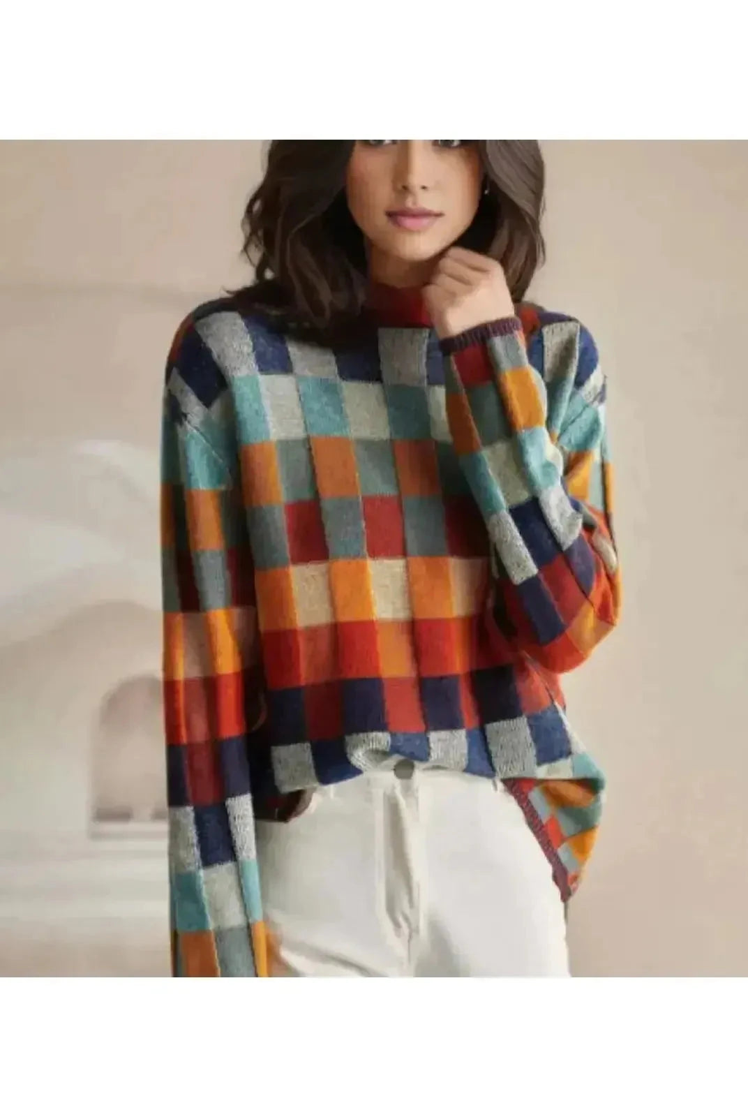 Lumina Wear Zuna sweater in cozy knit, featuring a relaxed fit and neutral color, perfect for casual wear.
