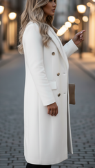 Elena Prestige | Longline Double-Breasted Coat – Lumina - Lumina Vancouver