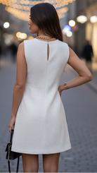 Luna | Linen Mini Dress With Buckle – Lumina Vancouver - Lumina Vancouver