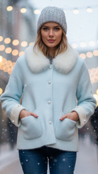 Elena | Jacket with Fluffy Collar - Lumina - Lumina Vancouver