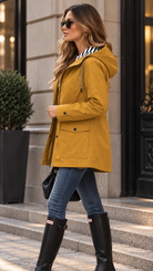 Lumina Wear Imogen cozy sherpa-lined hooded parka jacket for winter, featuring a warm, insulated coat with a hood and winter-ready design.