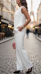 Isla | Sleeveless Blazer Suit Set - Lumina Vancouver - Lumina Vancouver