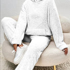 Lumina Wear Alexa cozy hooded two-piece lounge set with flattering fit, soft fabric, and casual style for comfortable home wear.