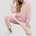 Lumina Wear Alexa cozy hooded two-piece lounge set with flattering fit, soft fabric, and comfortable design for relaxed wear.